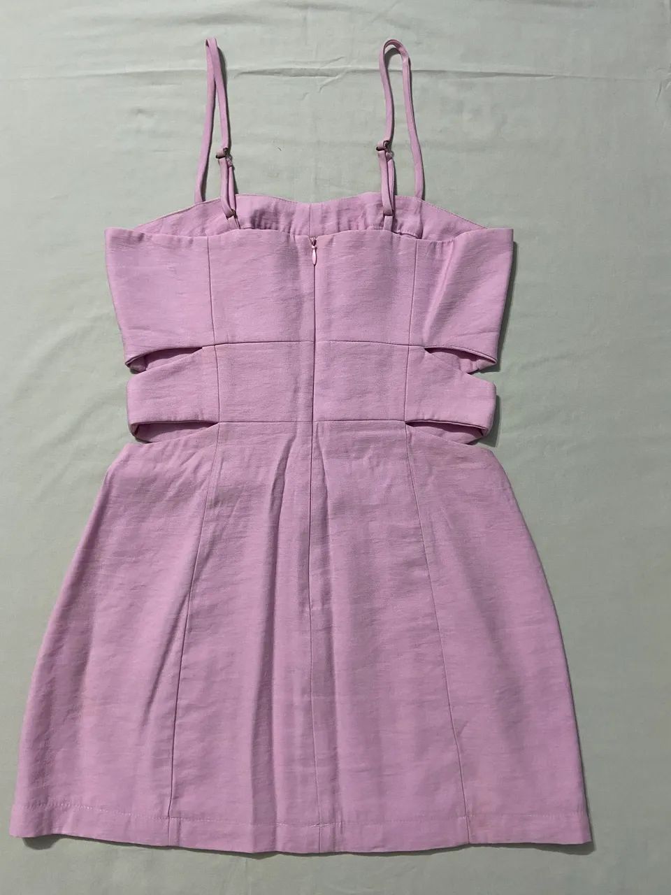 Vestido linho rosa