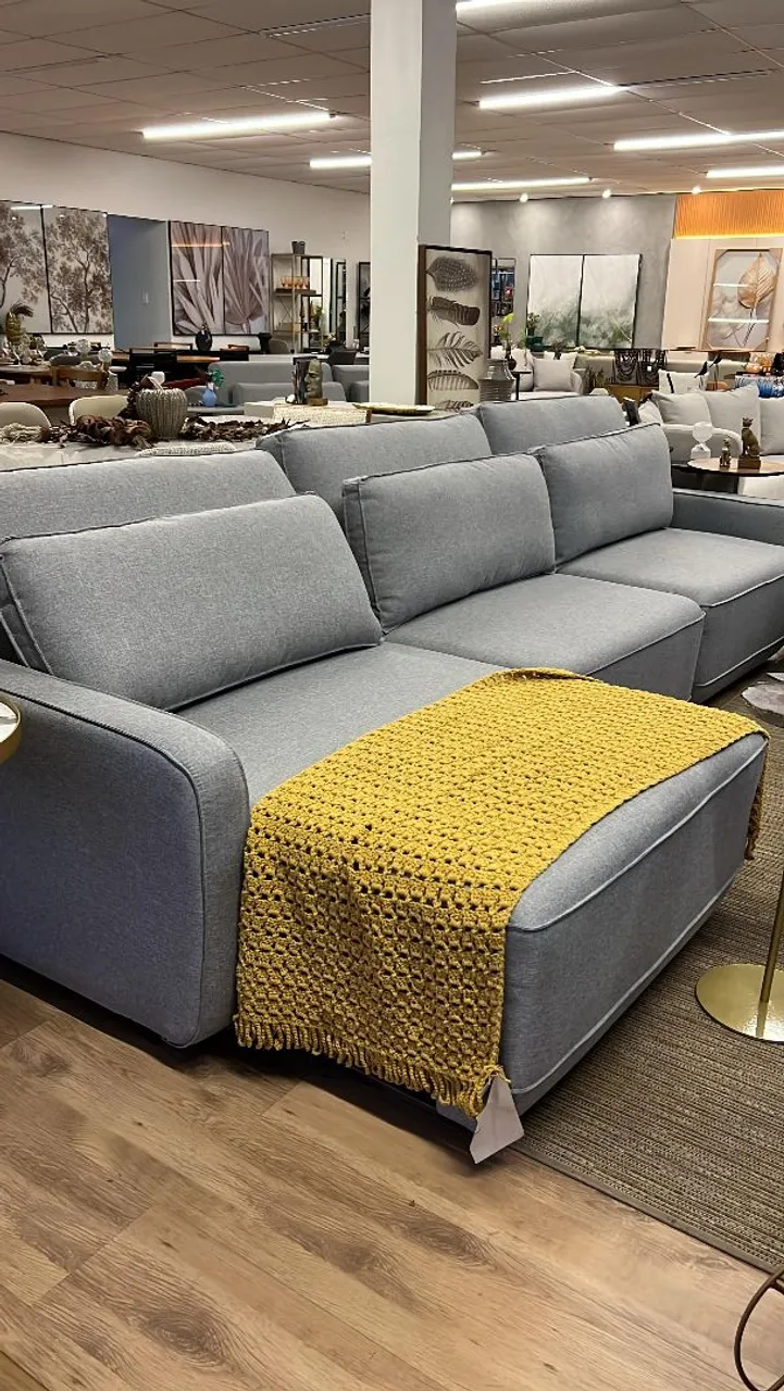 Sofá Away Modular Cinza com Conforto Excepcional
