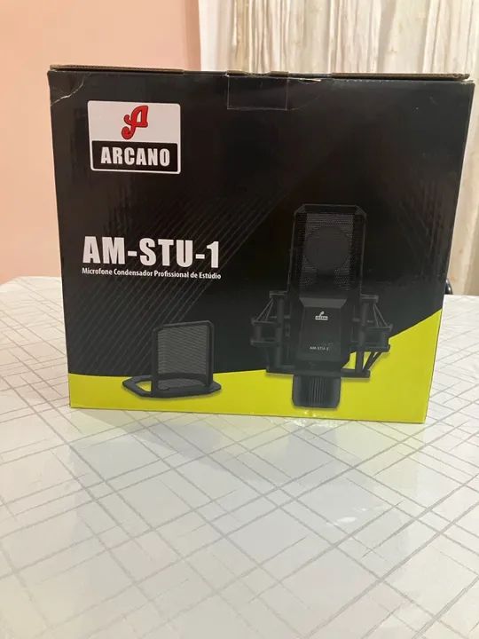 Microfone condensador Arcano AM-STU-1 c/ maleta suportes e cabo - Foto 3