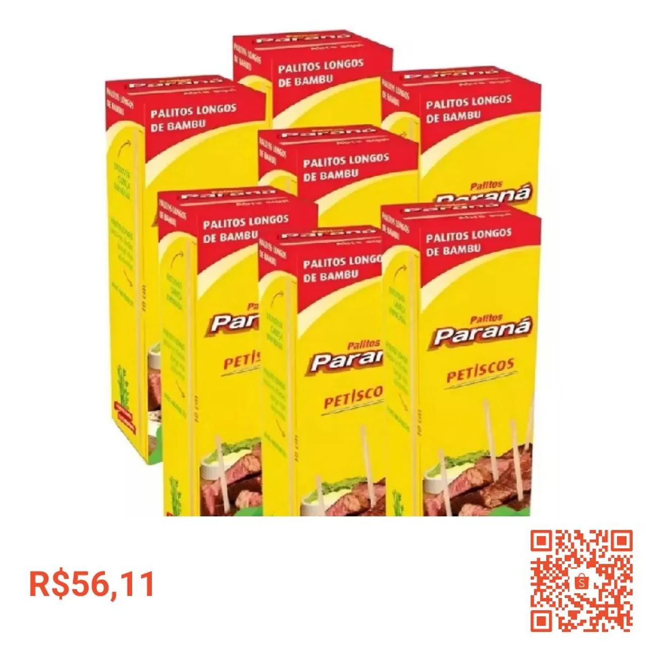 Palitos Petisco de Bambu Paraná 2000 Unidades