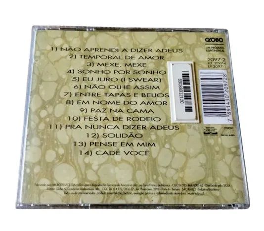 CD Leandro e Leonardo Em Nome do Amor 1996 Globo Records Sertanejo - Foto 2