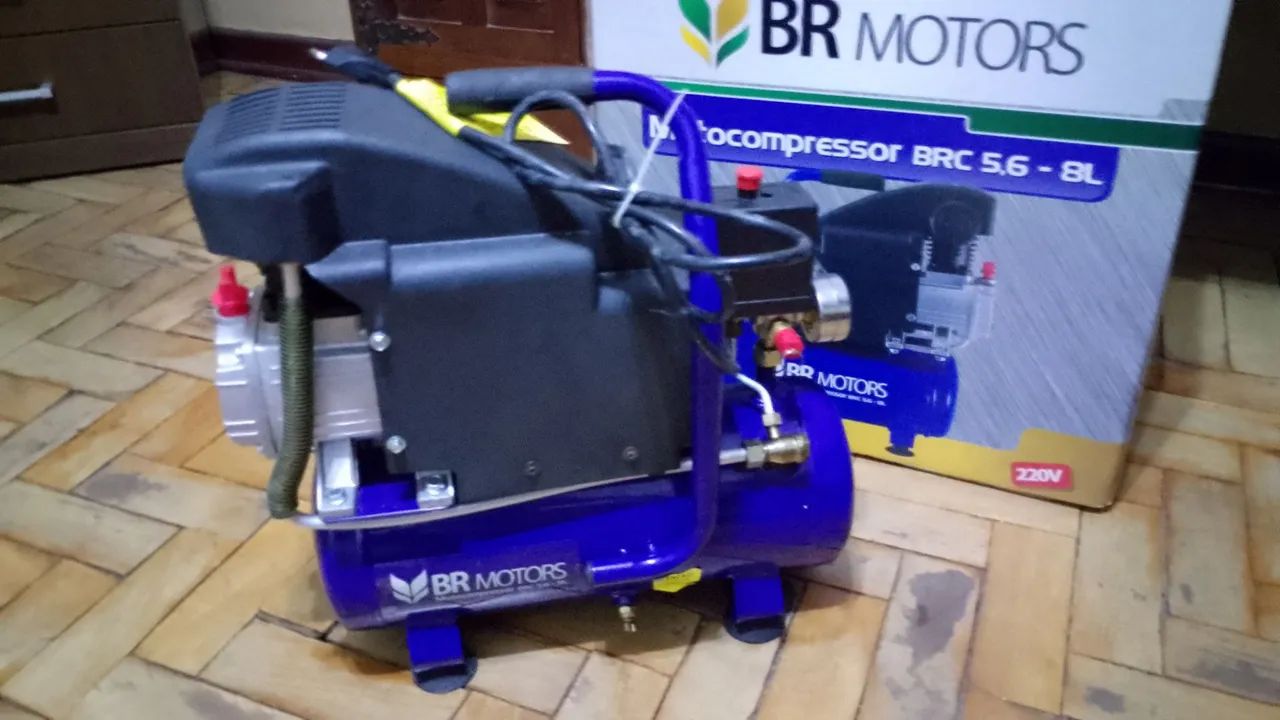 Motocompressor BRC5,6 com reservatório de 8L.  - Foto 3
