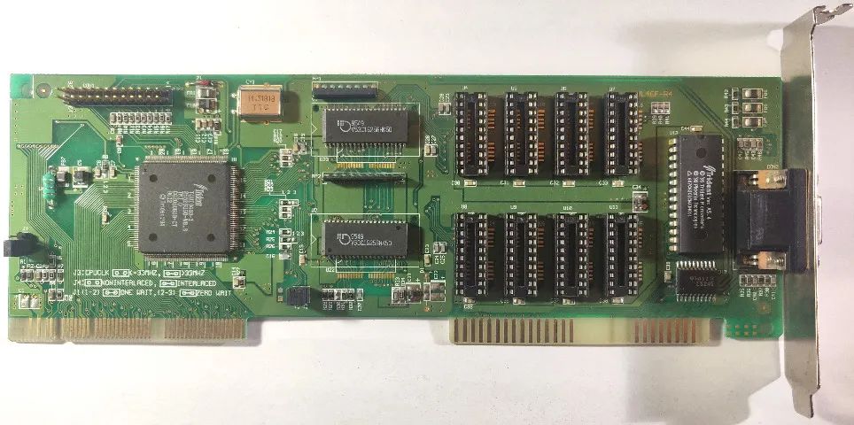 Placa de Video Antiga VGA VESA VLB ISA Trident TGUI9440-1 1MB Raridade