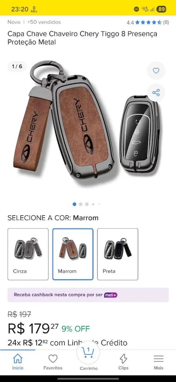 Vendo case metálica de proteção para chave do Tiggo 8 pro