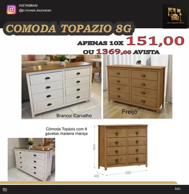 COMODA TOPAZIO DE MADEIRA