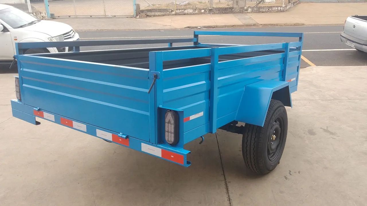 Carretinha de Reboque Modelo Carga Aberta 1 EIXO com Baú e Garantia ZERO KM - Foto 5