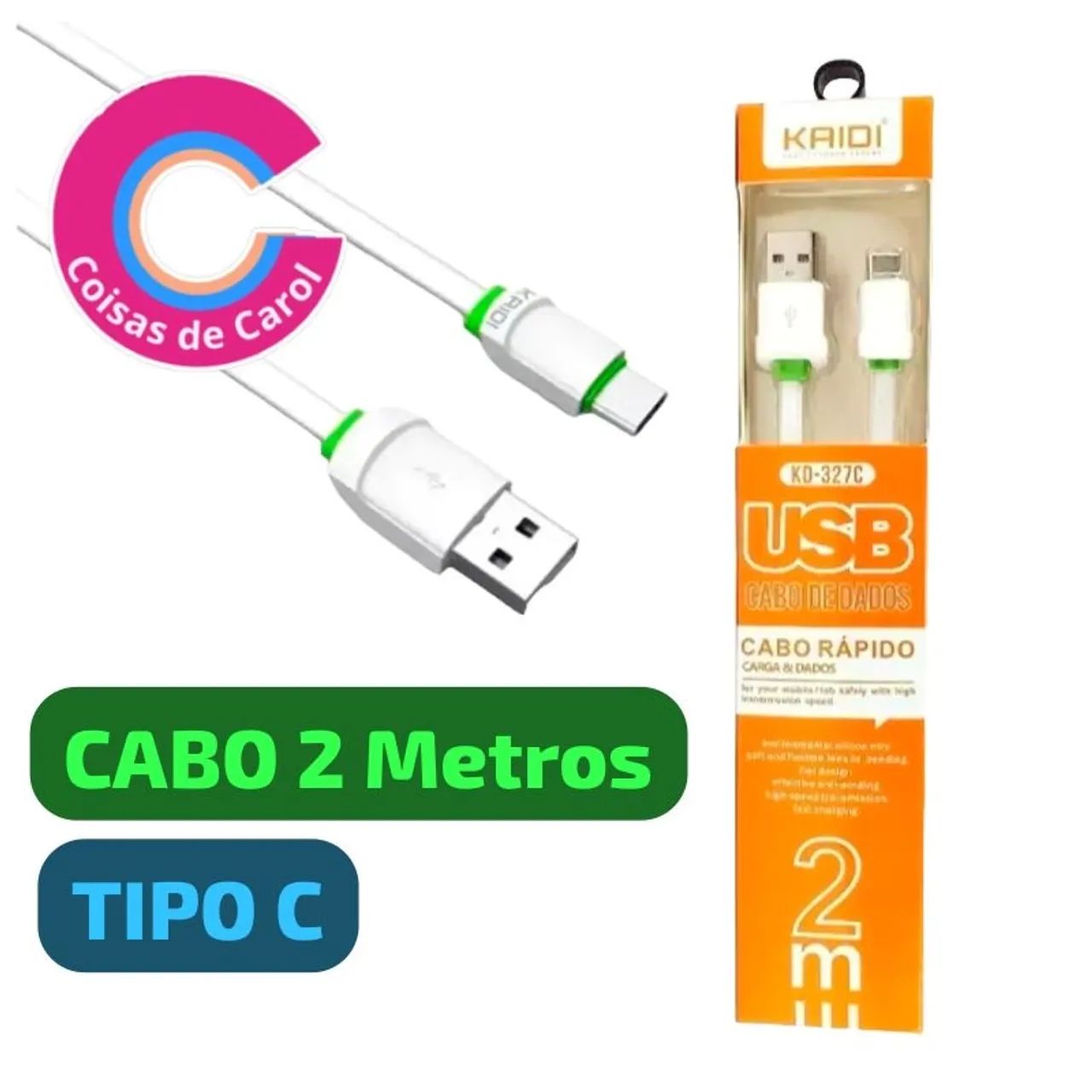 Cabo Tipo C - 2 Metros - Foto 2