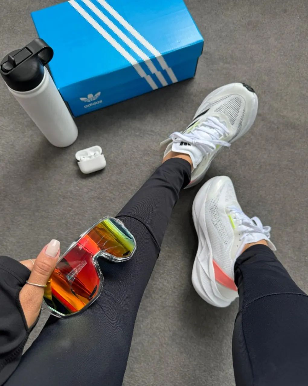 Tênis Adidas Duramo Speed Branco/Goiaba Feminino Premium - Foto 5