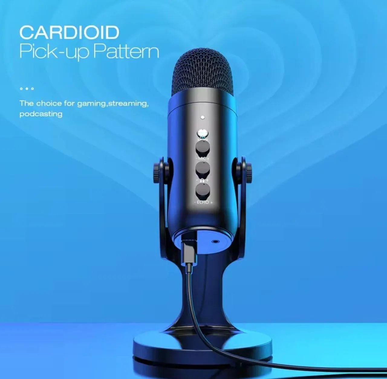 Microfone Haomuren Gravação Meet Podcast Gaming USB C - Foto 2