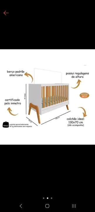 Berço de madeira  - Foto 2