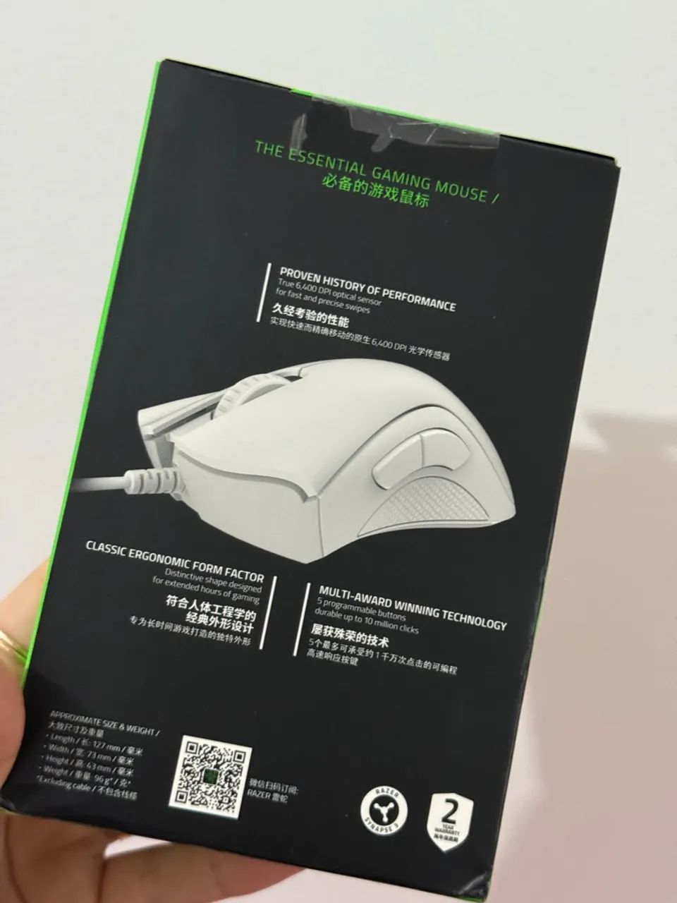 Mouse Razer Deathadder Essential White Edition - 6400 DPI - Foto 2