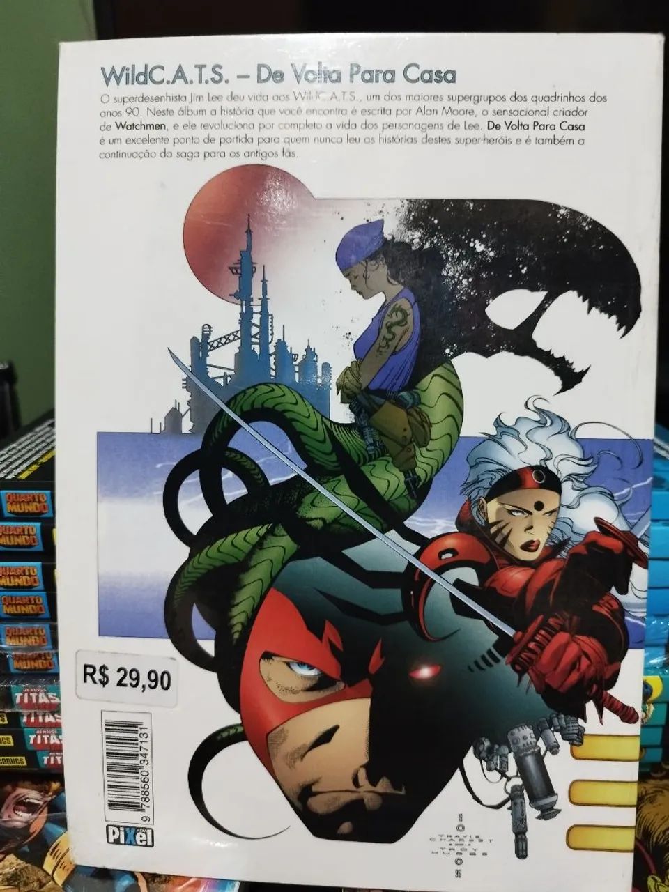Wild C.A.T.S. por Alan Moore capa cartão editora Pixel - Foto 2