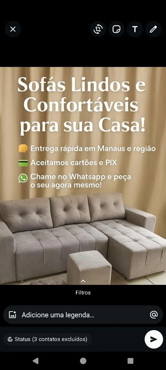 Sofá lindo e confortável para sua casa!