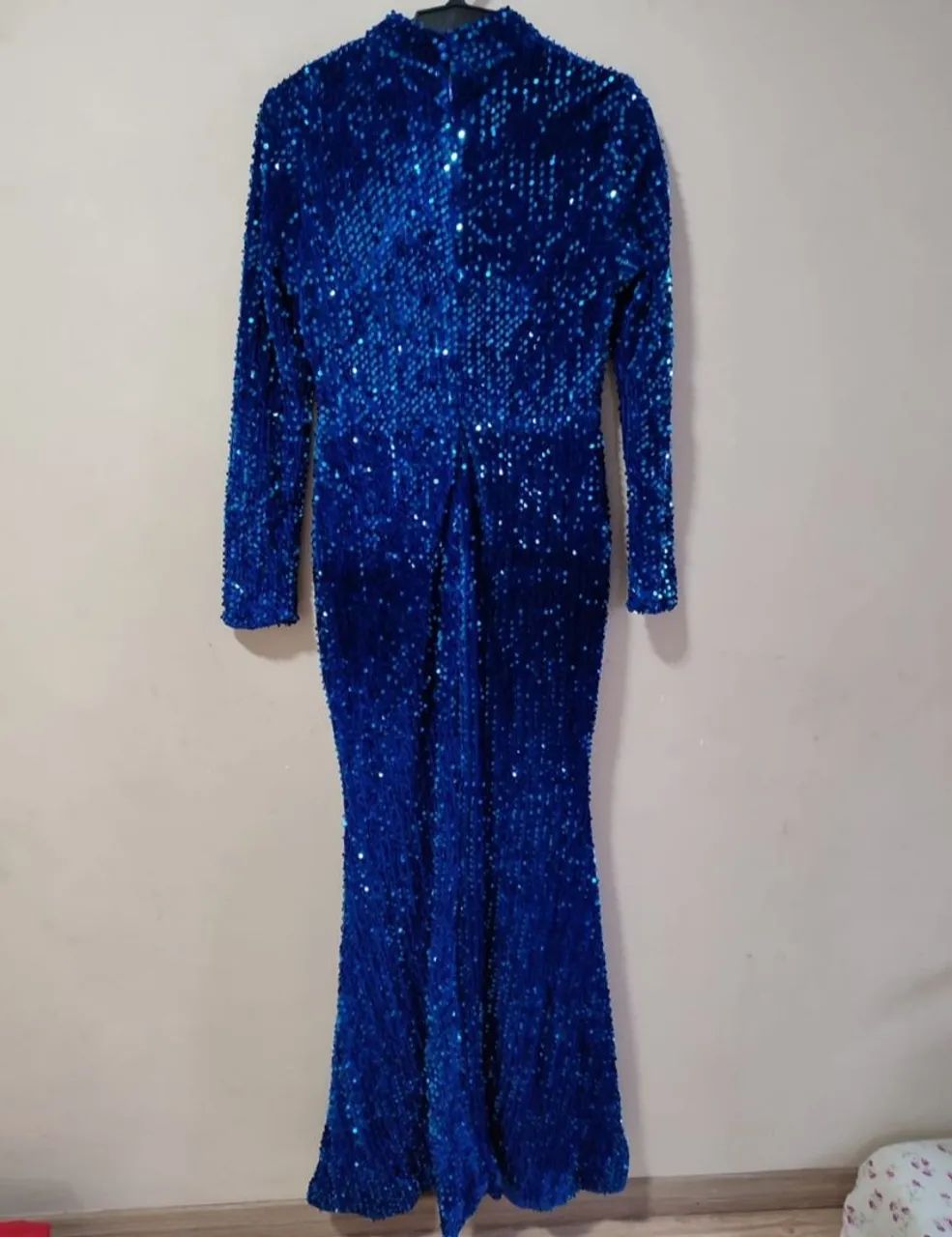 Vestido de festa azul com brilho - Foto 4