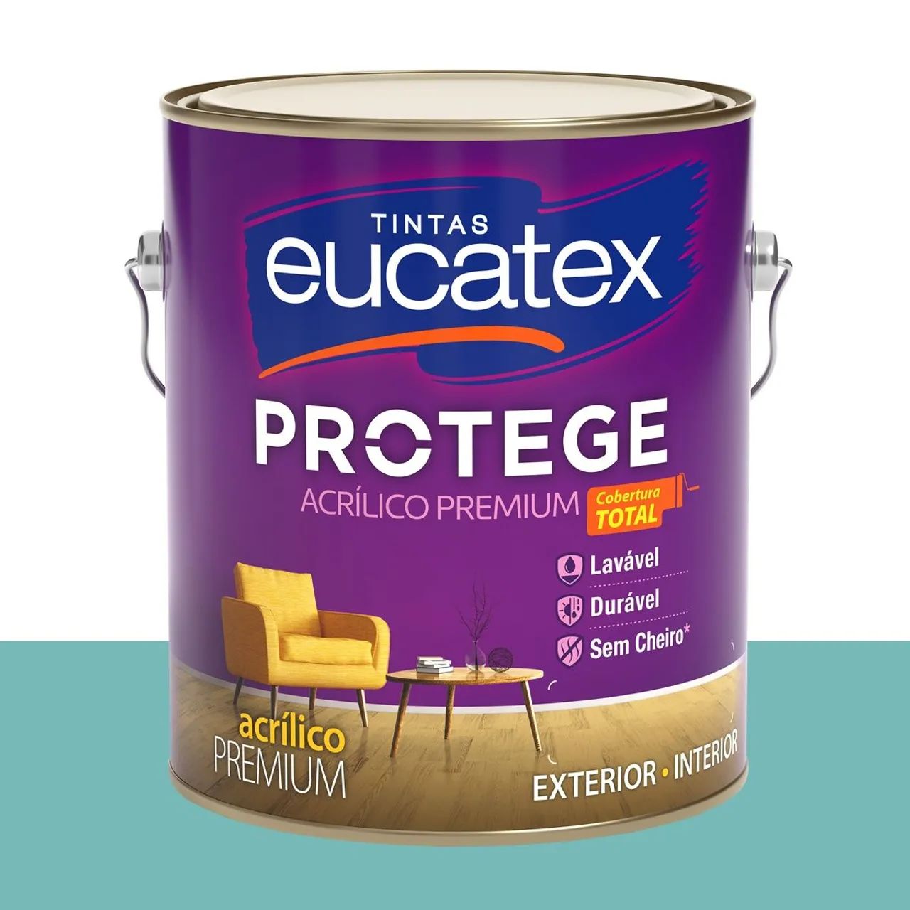 Tinta Acrílica Acetinada Eucatex Mar Caribenho 3,2 L