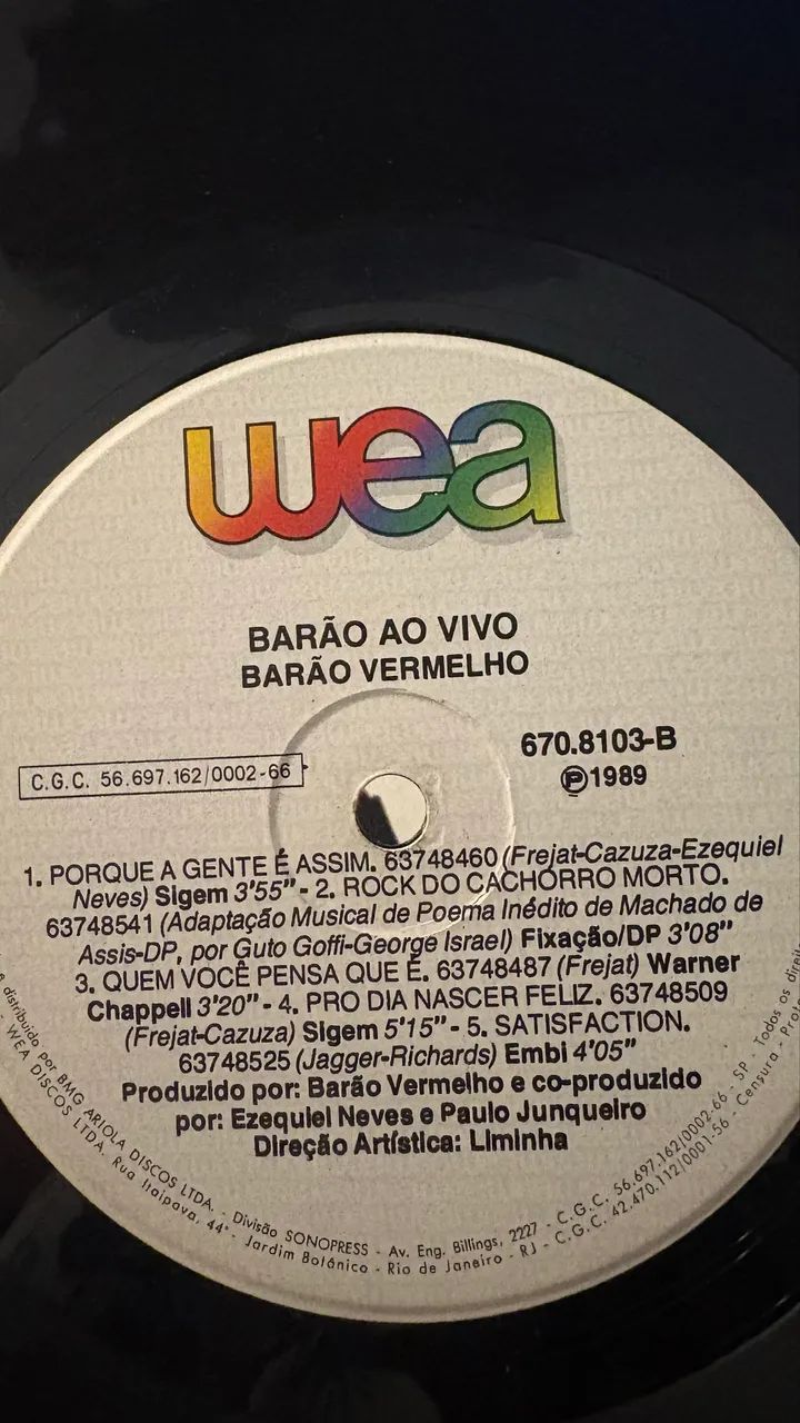 Disco Vinil LP Barão Vermelho ao Vivo - Foto 3