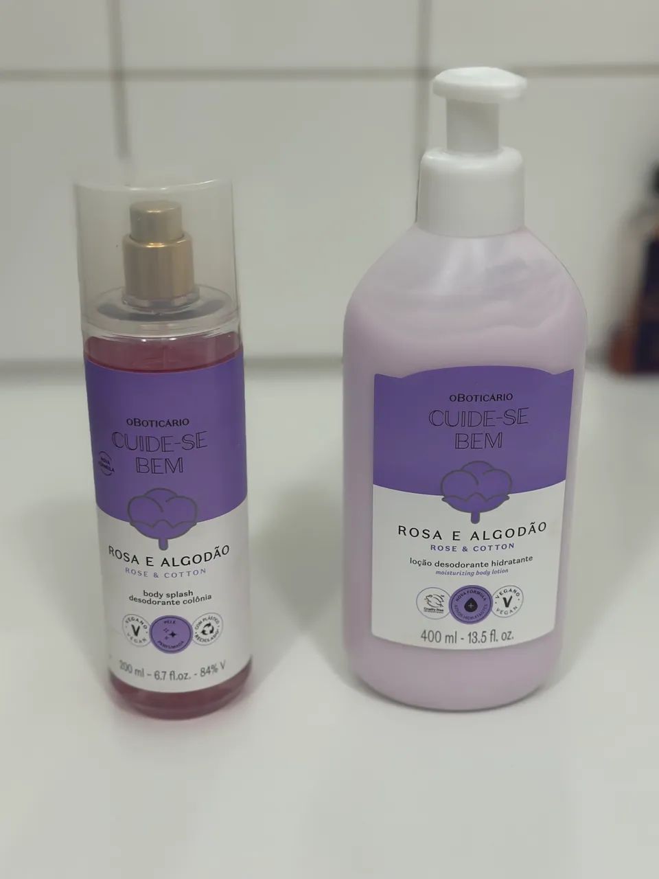 Kit cuide se bem rosa e algodão  - Foto 5