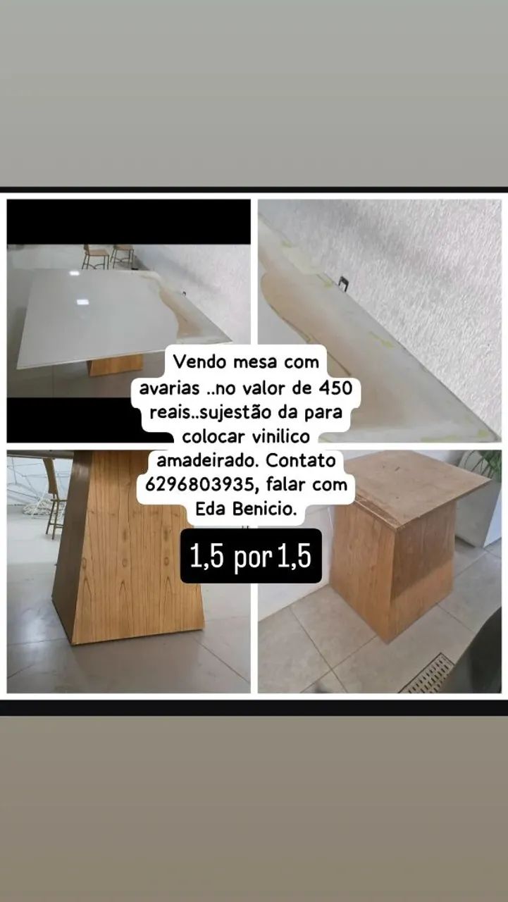 Mesa de jantar 1,5x1,5 