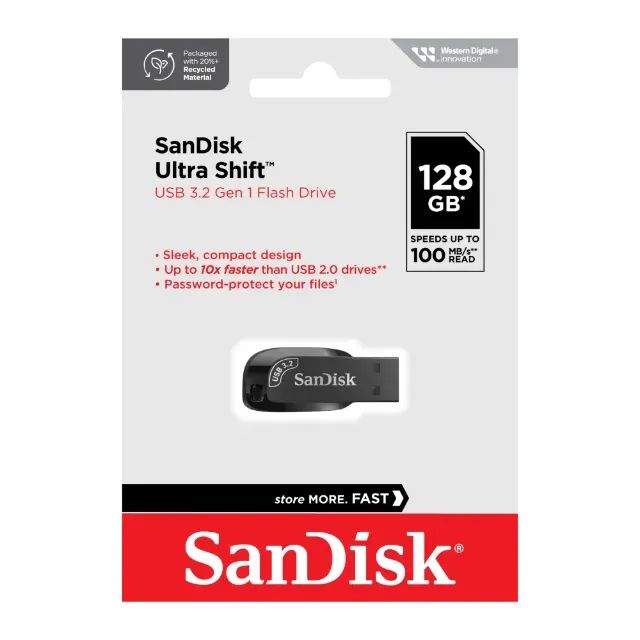 Pen Drive 128GB Sandisk Ultra Shift USB 3.2 - Foto 6