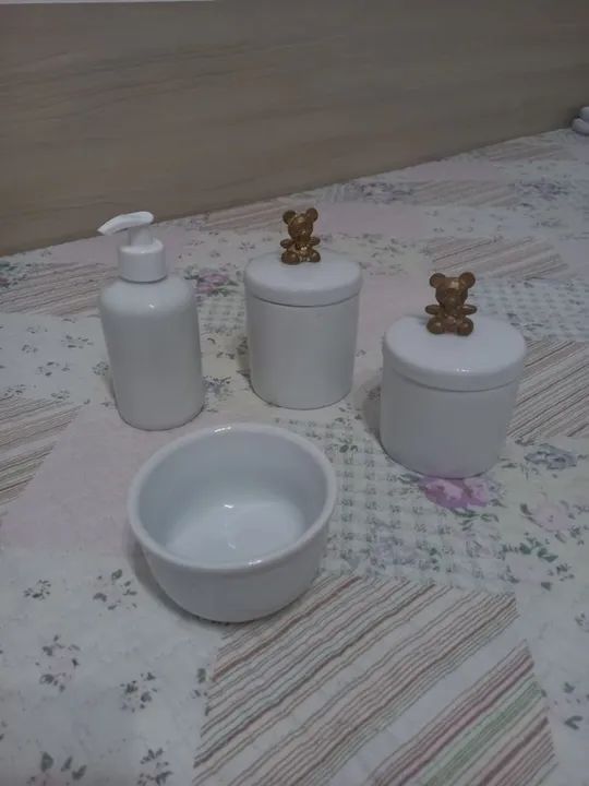 Kit Higiene Ursinho - Branco
