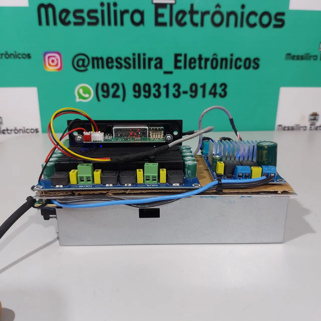 Sistema de som montado 2.1 canal 2*150w + 100w - Foto 3