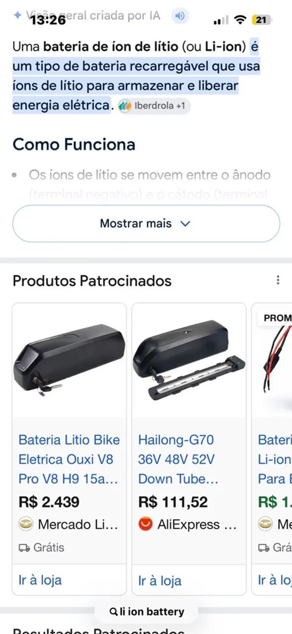 Bateria Lítio V8 PRO Ouxi  - Foto 4