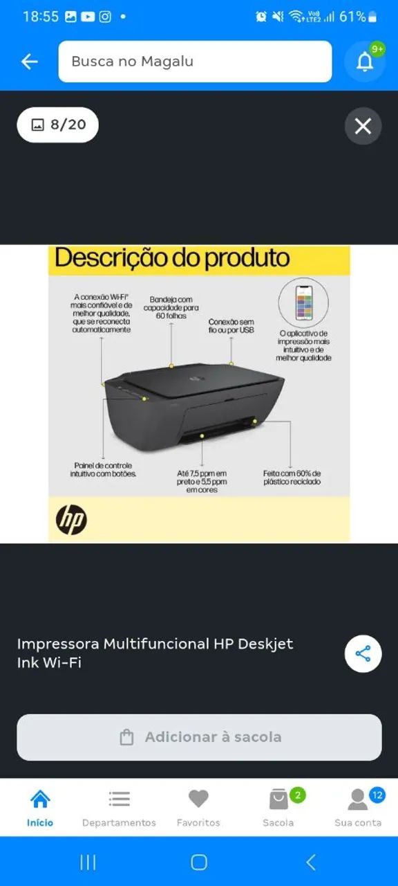 Impressora HP semi nova - Foto 2