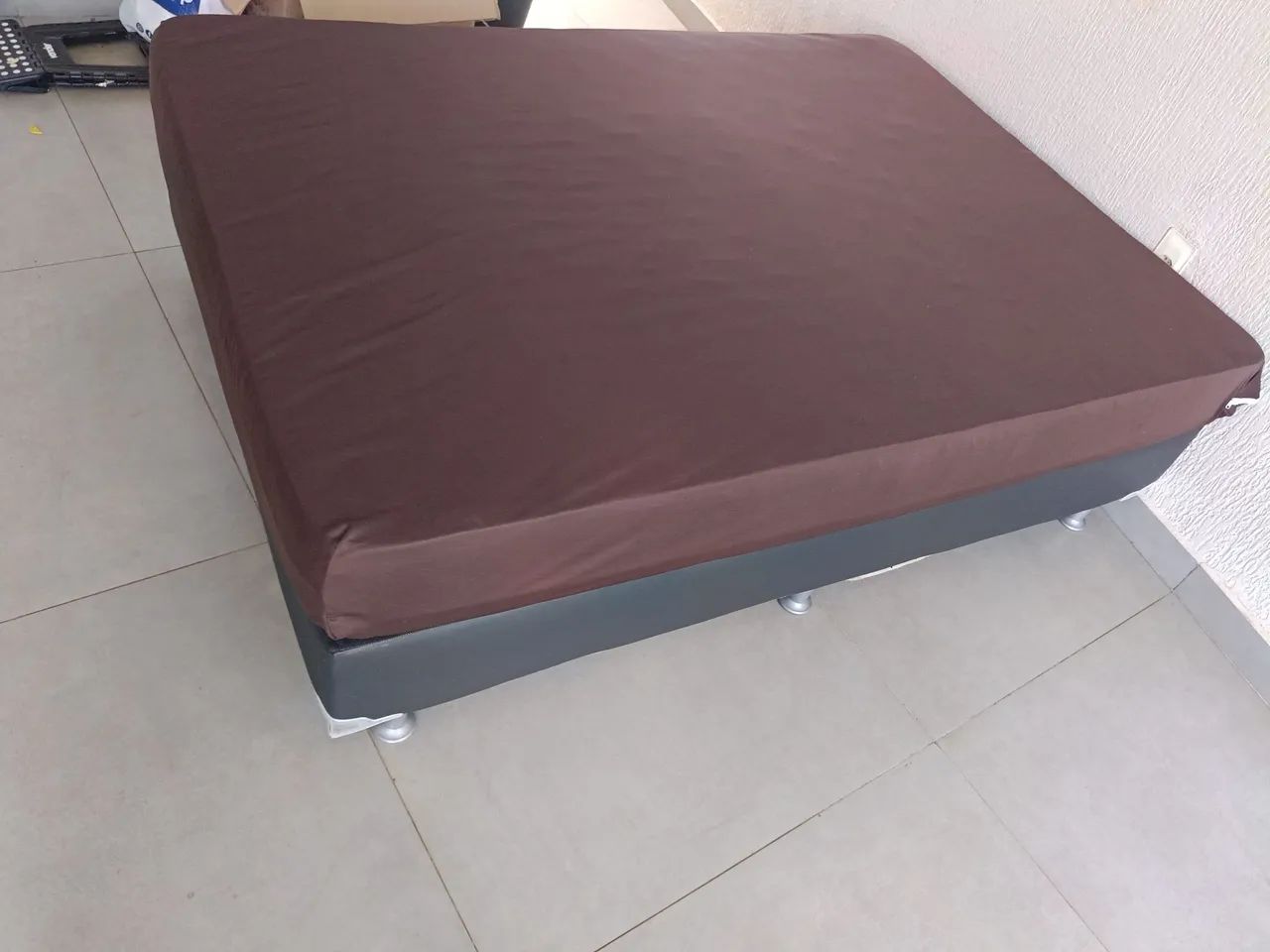 Cama Box casal Ortobom com colchão 