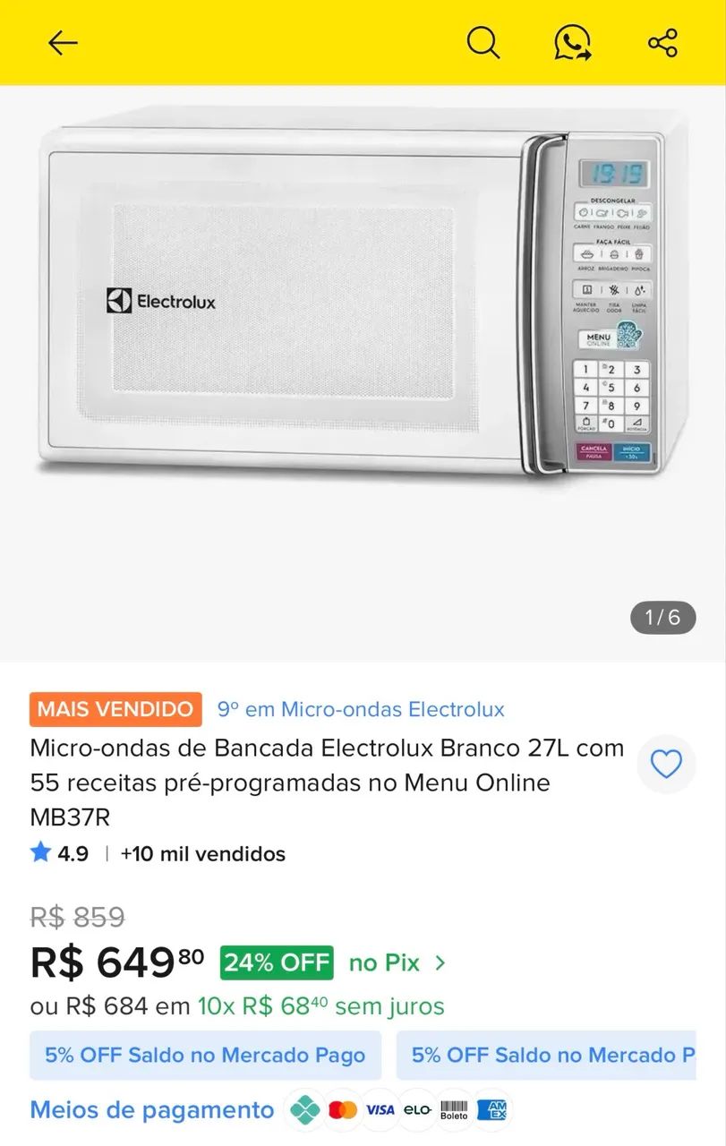 Microondas Electrolux  - Foto 2