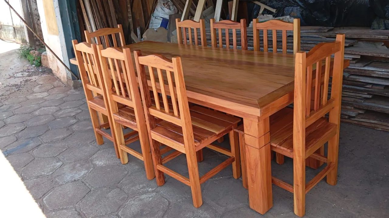 Conjunto mesa com cadeiras Peroba  - Foto 2