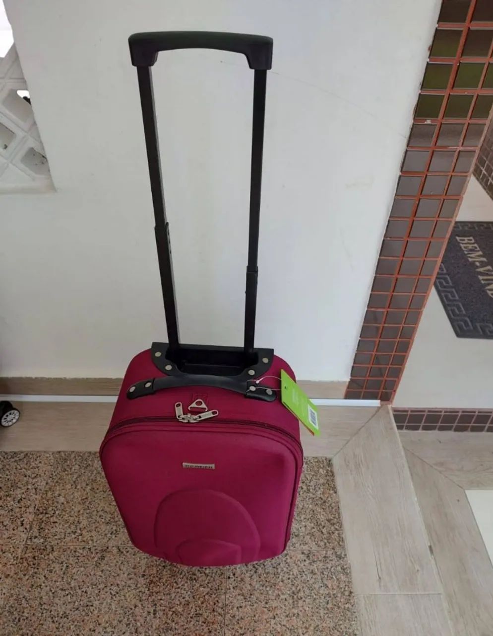 Mala de viagem de bordo Sestini Vinho - Foto 3