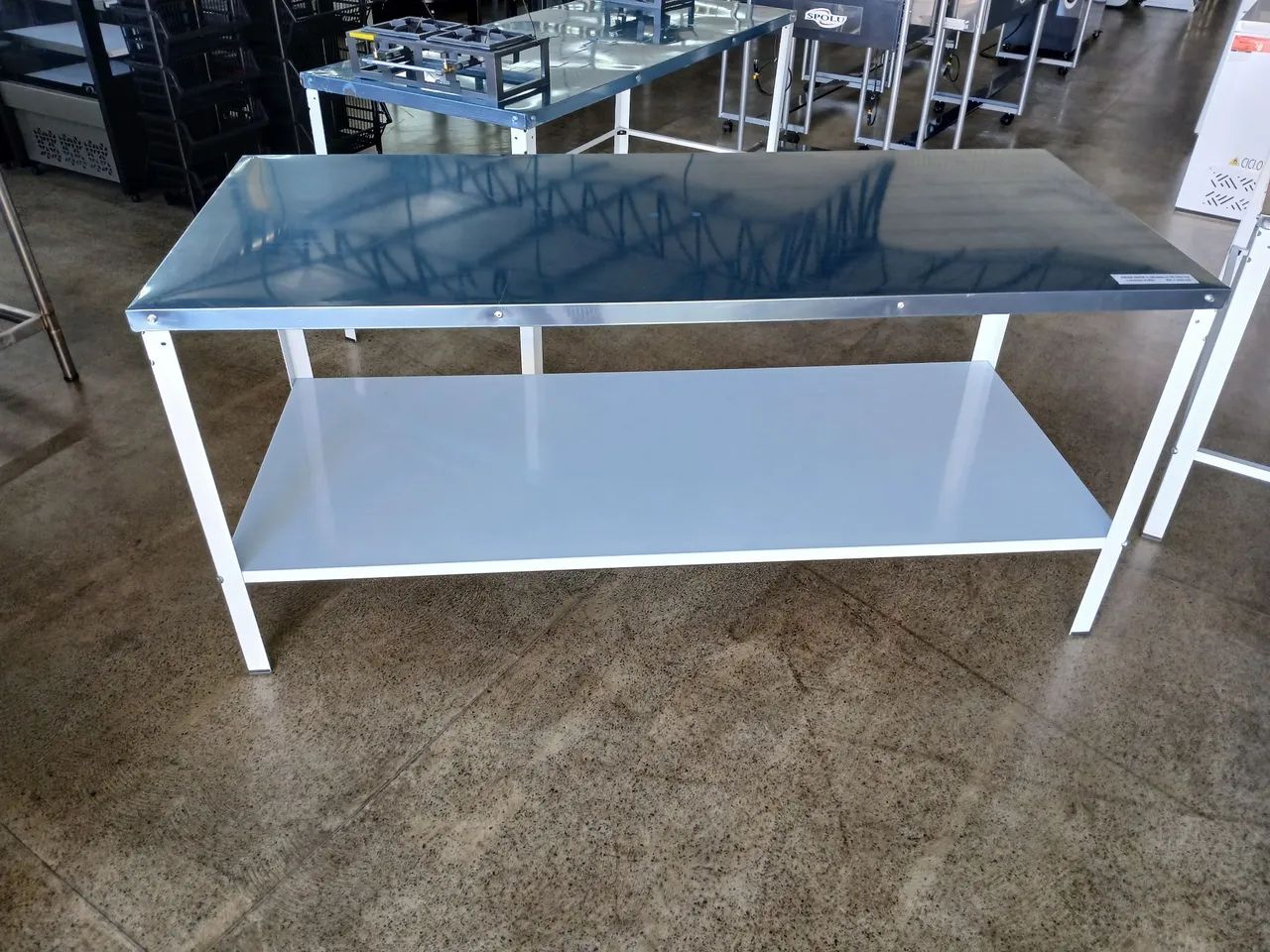 Mesa Inox 190x80 Com Paneleiro Braesi