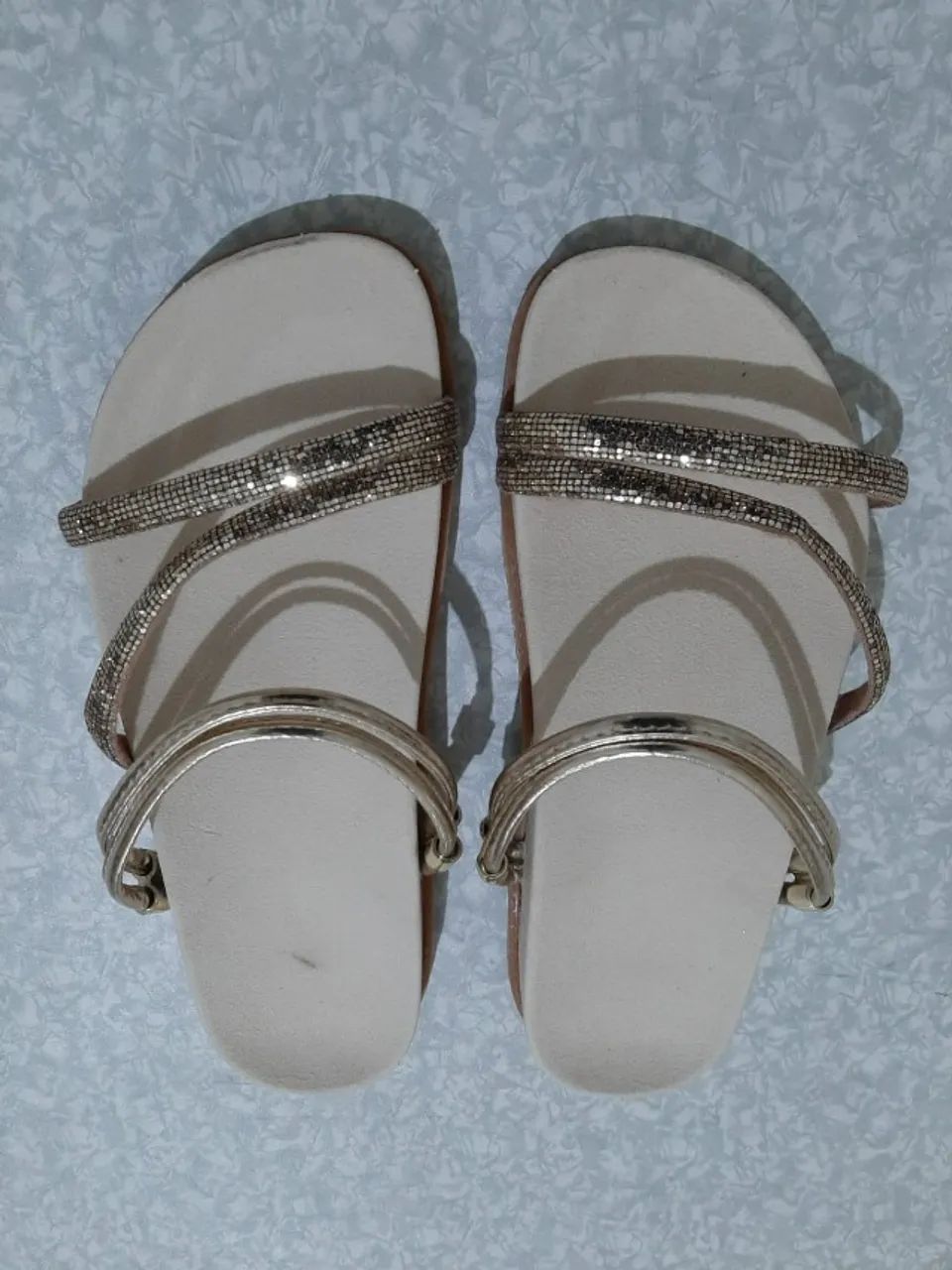 Sandália Papete Feminina Glitter Confortável 36/37