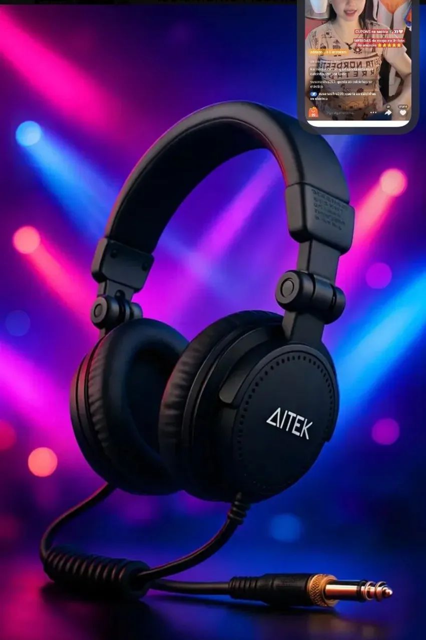 Fone de ouvido DJ profissional novo  - Foto 6
