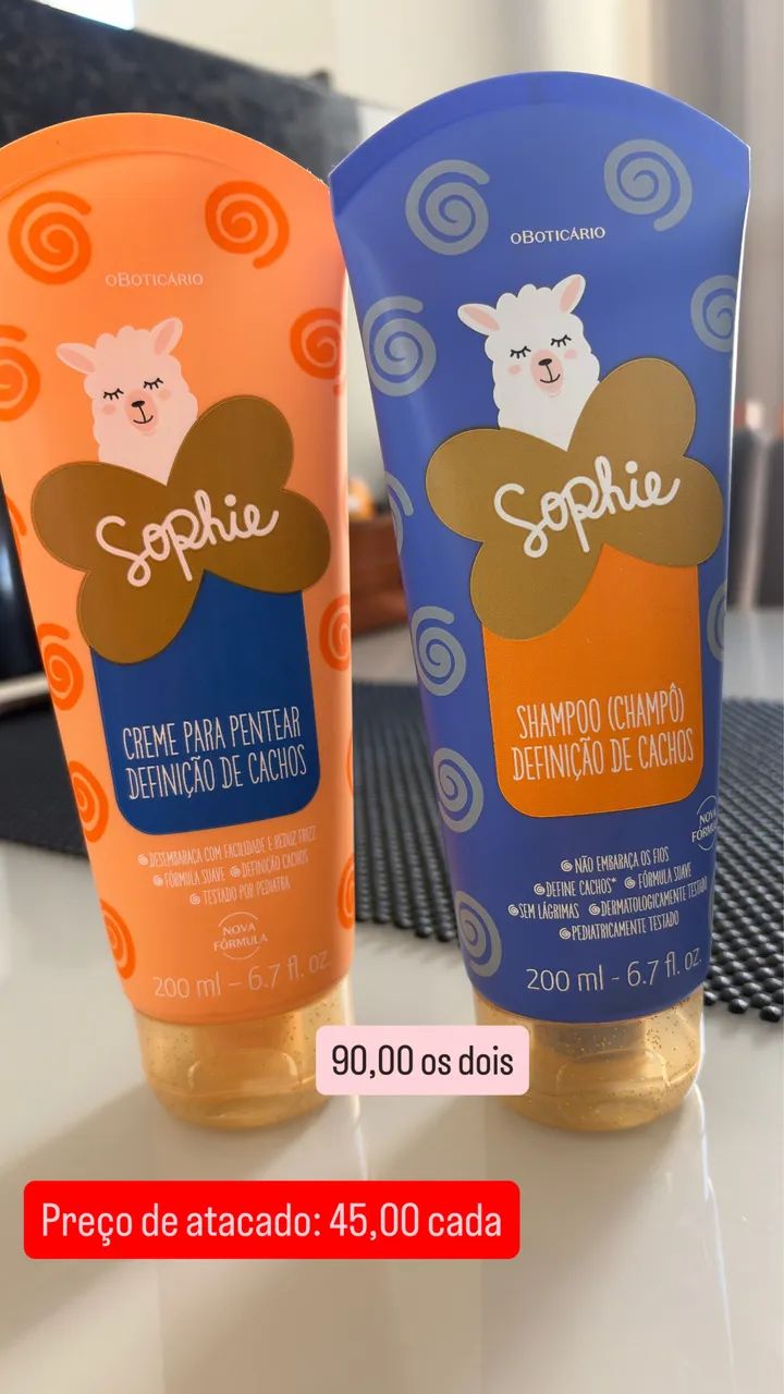 Linha infantil sophie - shampoo e creme para pentear  - Foto 2
