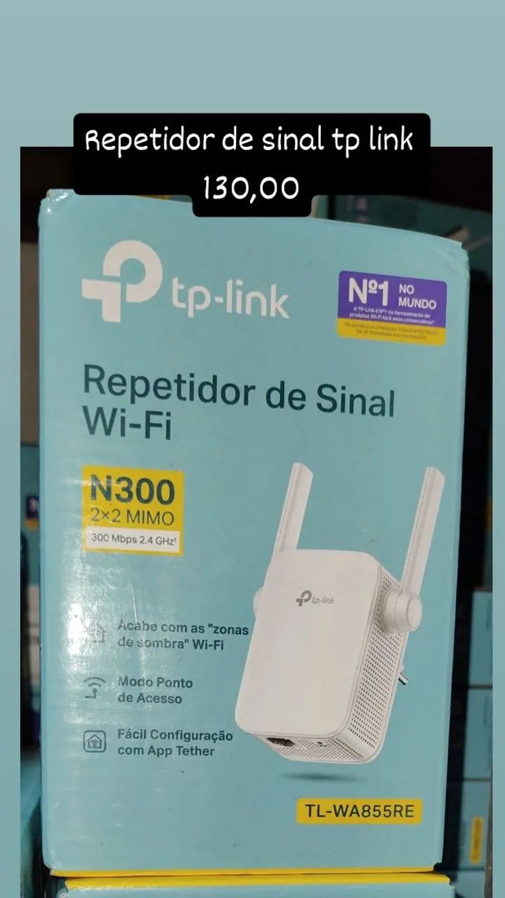 Repetidor de sinal Wi-Fi tp link TL-WA855RE