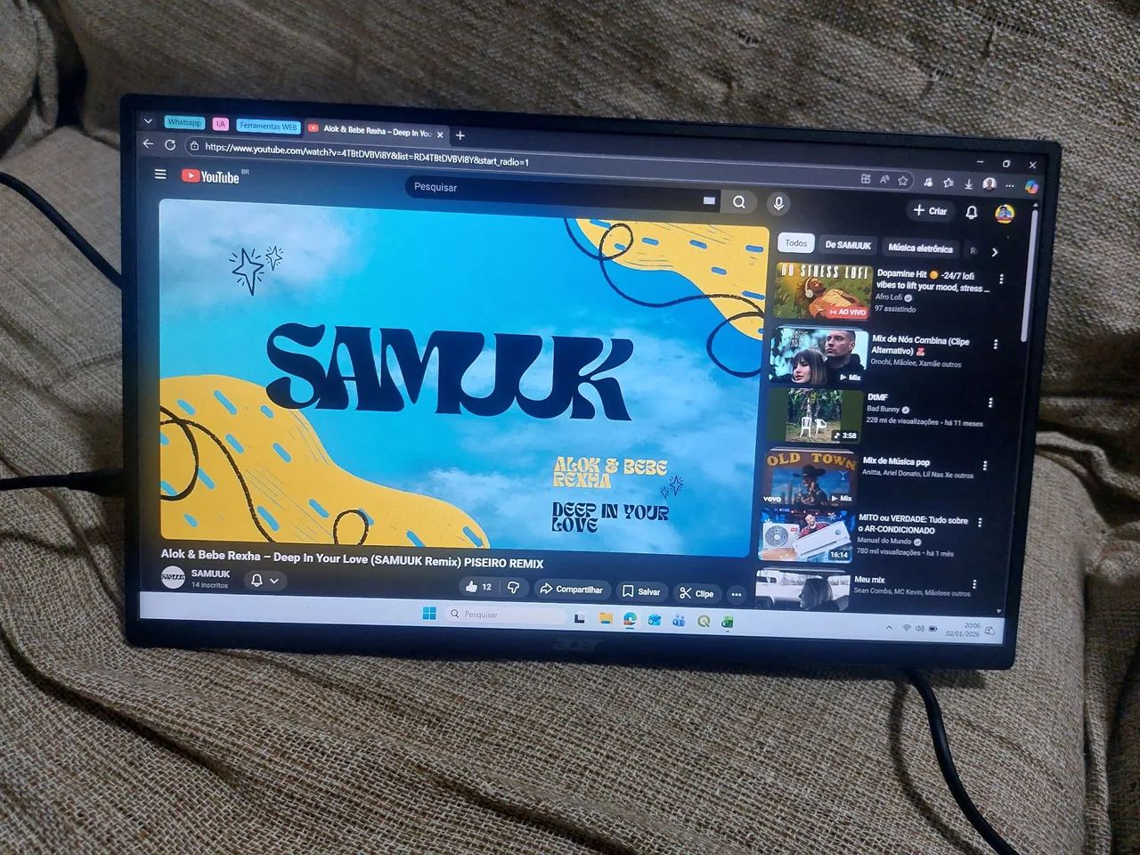 Monitor Portátil 15.6'' Acer PM161Q IPS Full HD - Foto 2