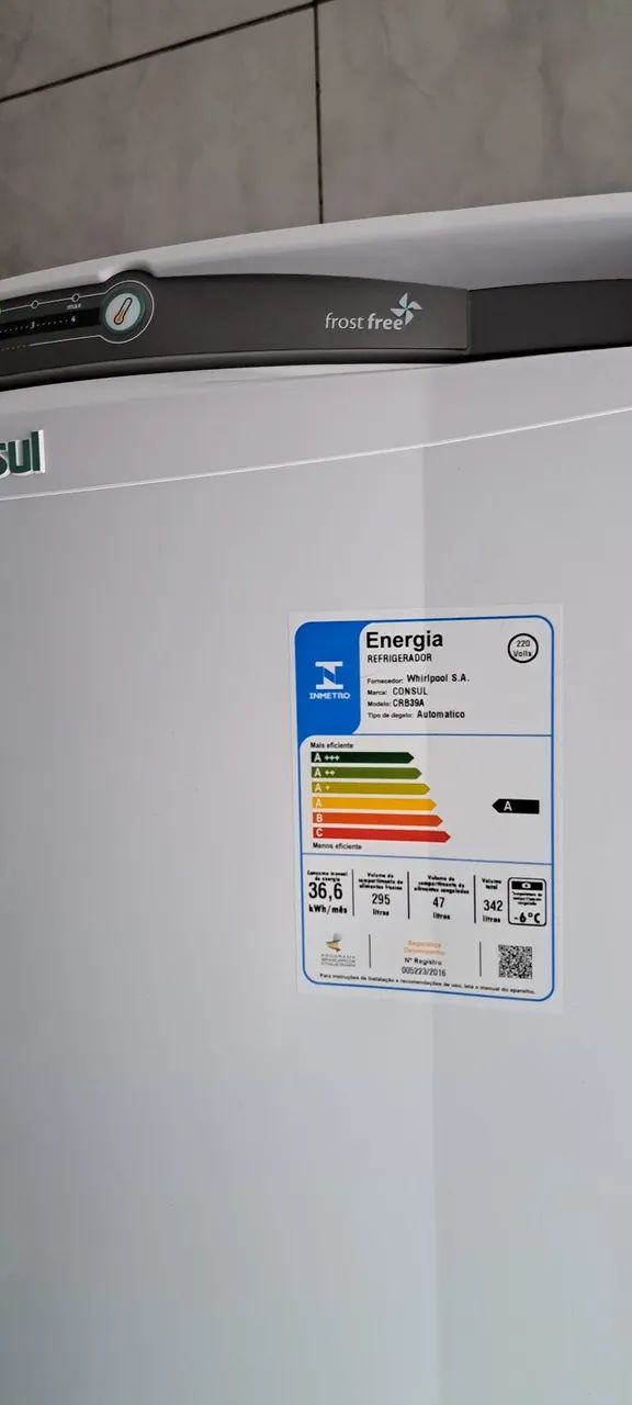 Geladeira Frost Free Consul - 1 ano de uso