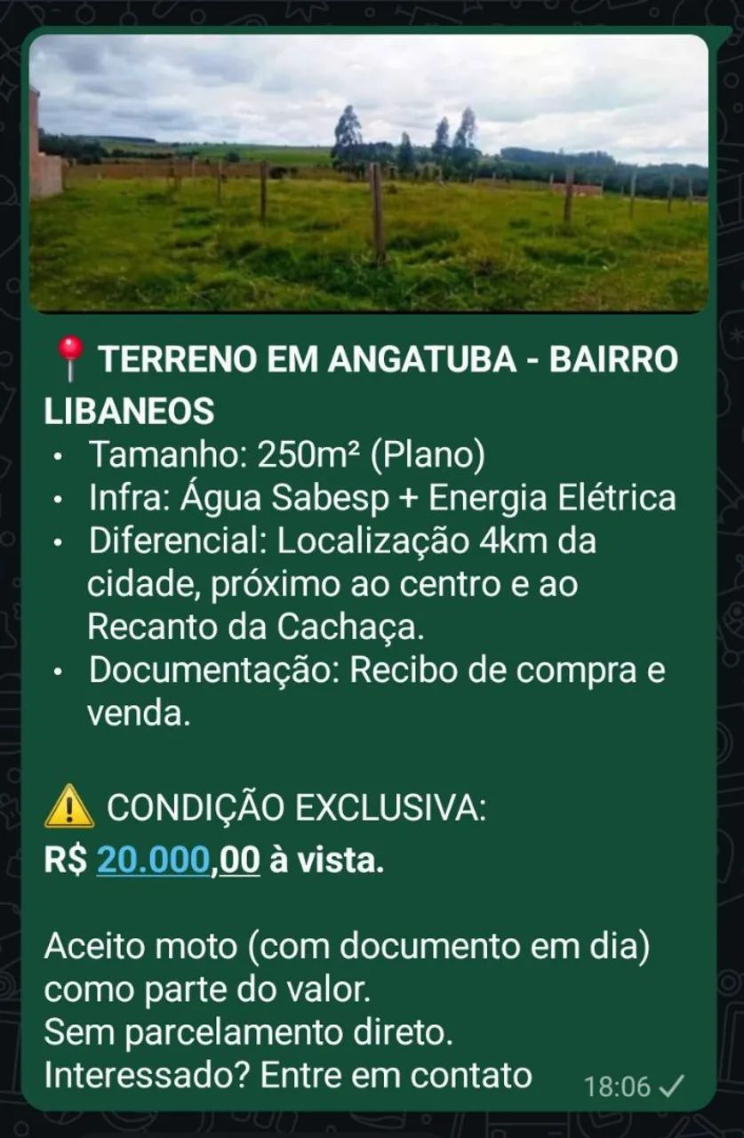 Vendo terreno 250m (Angatuba) - Foto 3