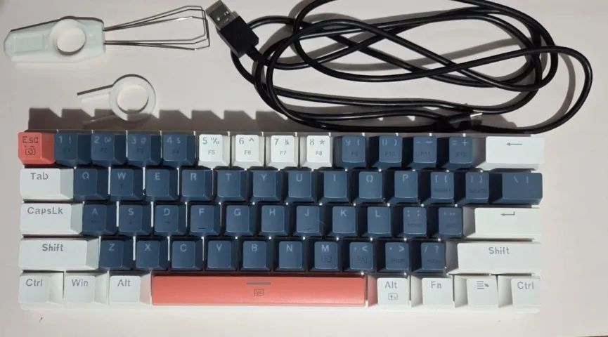 Machenike K500-B61 - Teclado mecânico 60% Switch marrom