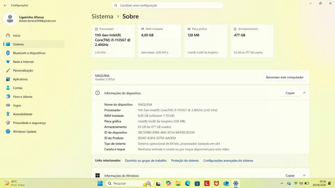 Notebook Lenovo IdeaPad 3 Seminovo (Estado de Novo) - Foto 3