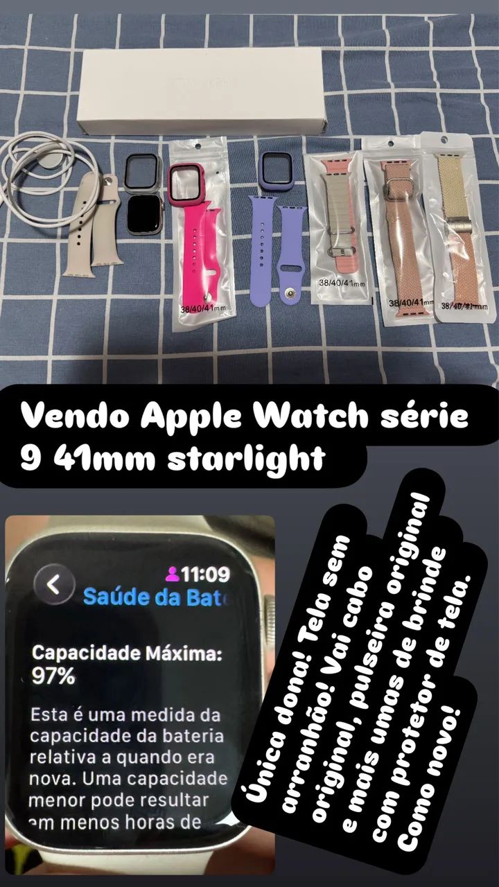 Apple watch série 9 41mm starlight  - Foto 2