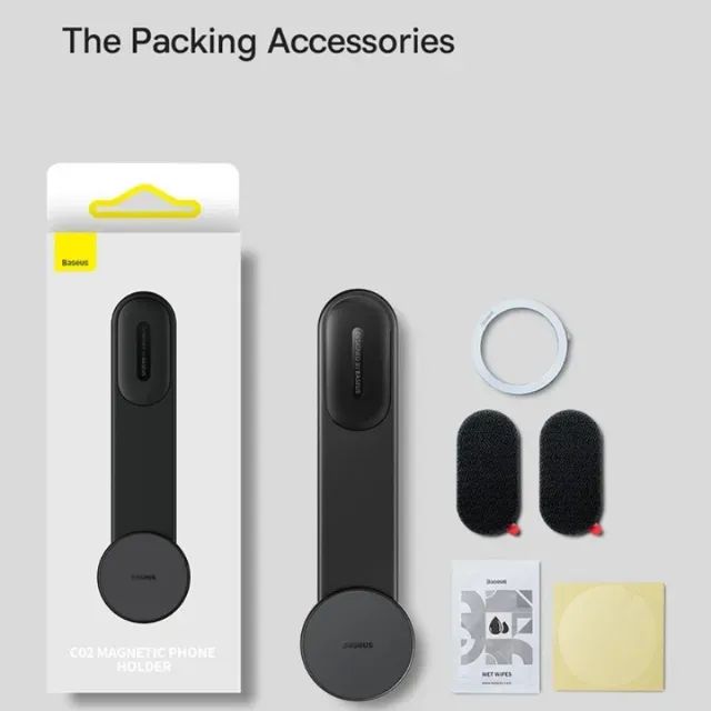 Suporte Veicular Baseus Magnético Flexível C02 para Celular - Foto 2
