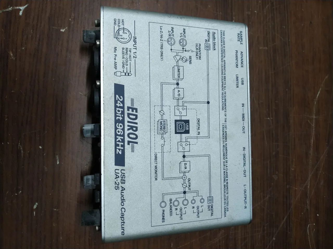 Interface de áudio Roland Edirol UA-25 - Foto 3