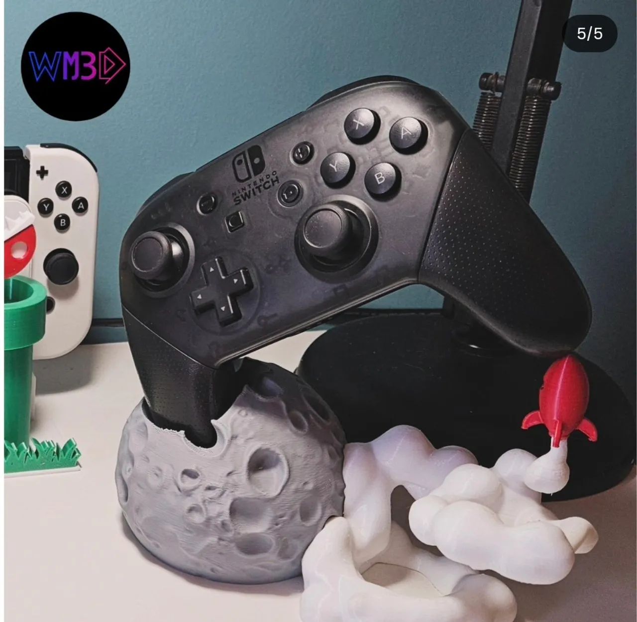 Nintendo Switch OLED branco desbloqueado + Pro controller  + dock temático - Foto 4