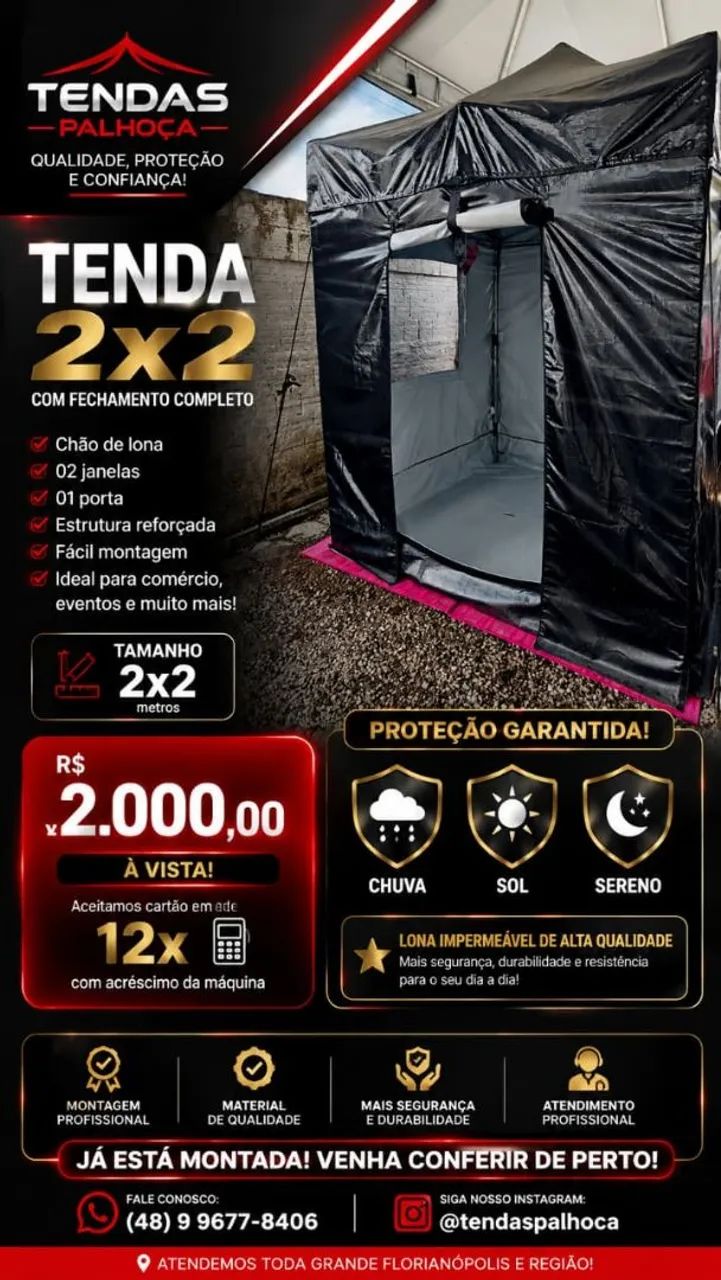 Tenda camping 2x2 
