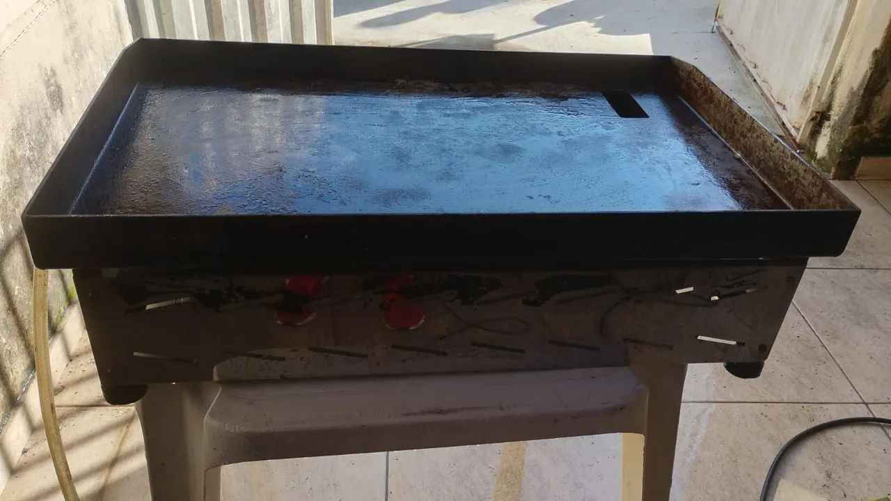 Chapa de inox com três fogareiro  - Foto 2