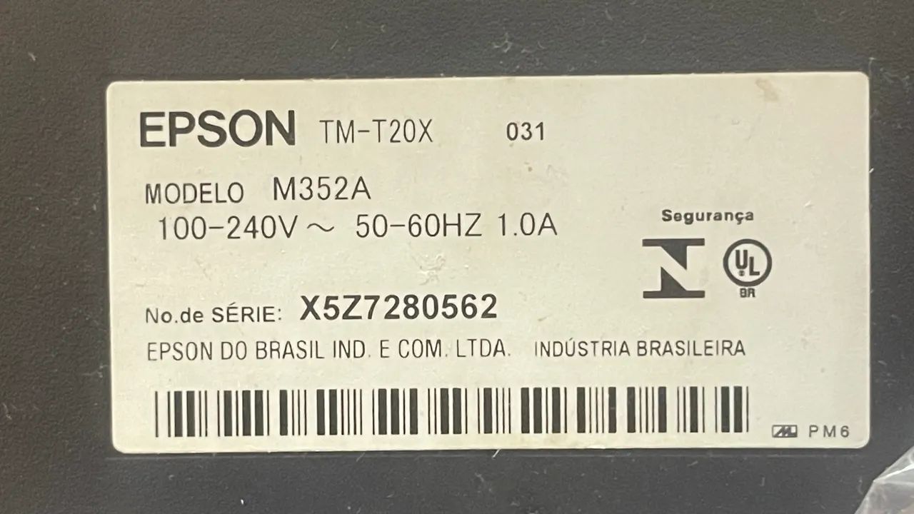 Impressora de cupom Fiscal TM T20X Epson com cabos - Foto 4