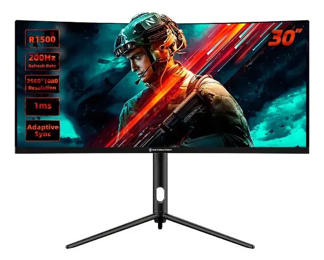 Monitor Gamer Ultrawide Curvo Safe Gamer 30'' Polegadas Wfhd 200hz 1ms Com Ajuste De Altur - Foto 3