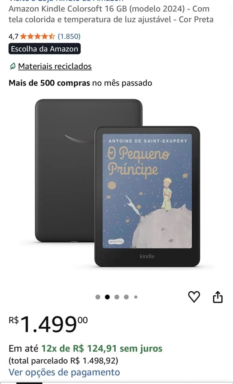 Kindle Colorsoft com capa e adesivos  - Foto 5